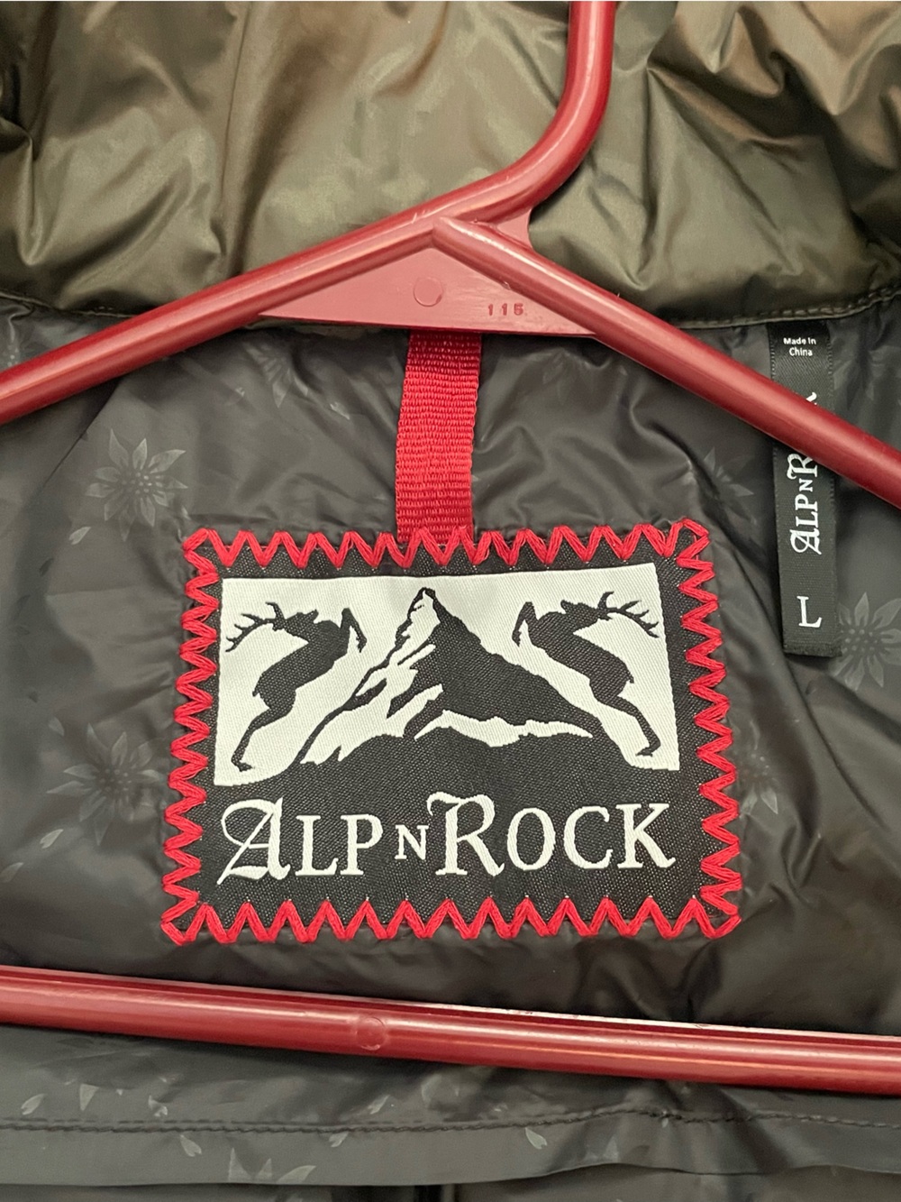Alp N Rock Olive Quilted Puffer Vest with Black Side Panels - Picture 6 of 8